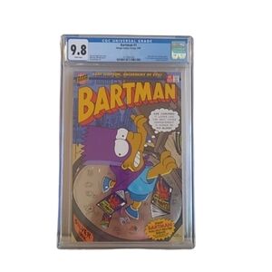 Bartman #1 Bongo Group, 1993 Silver Foil Cover w/Bartman Poster CGC 9.8 …